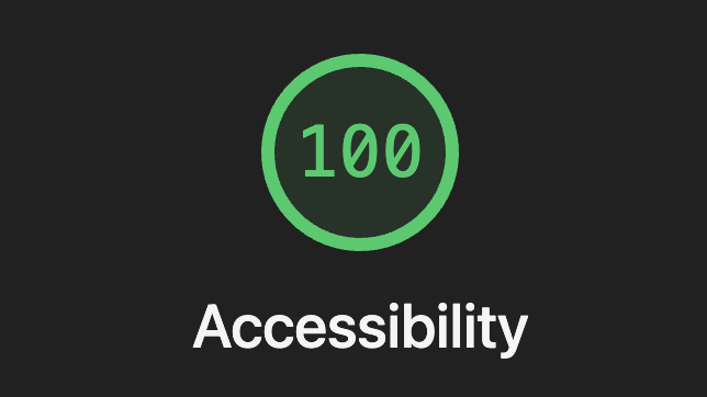 Screenshot of passing lighthouse audit